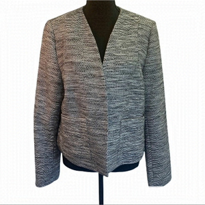 Contemporaine Exclusive Simons Black gray tweed blazer size 14